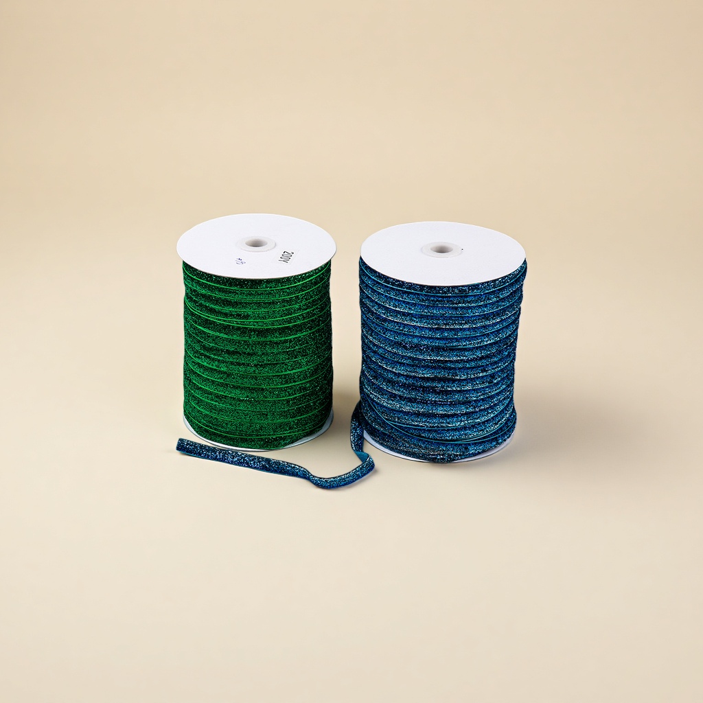 Colored scallion velvet woven tape, black silk velvet woven tape, shoe and hat accessory woven tape, 200 yards packaging details Picture