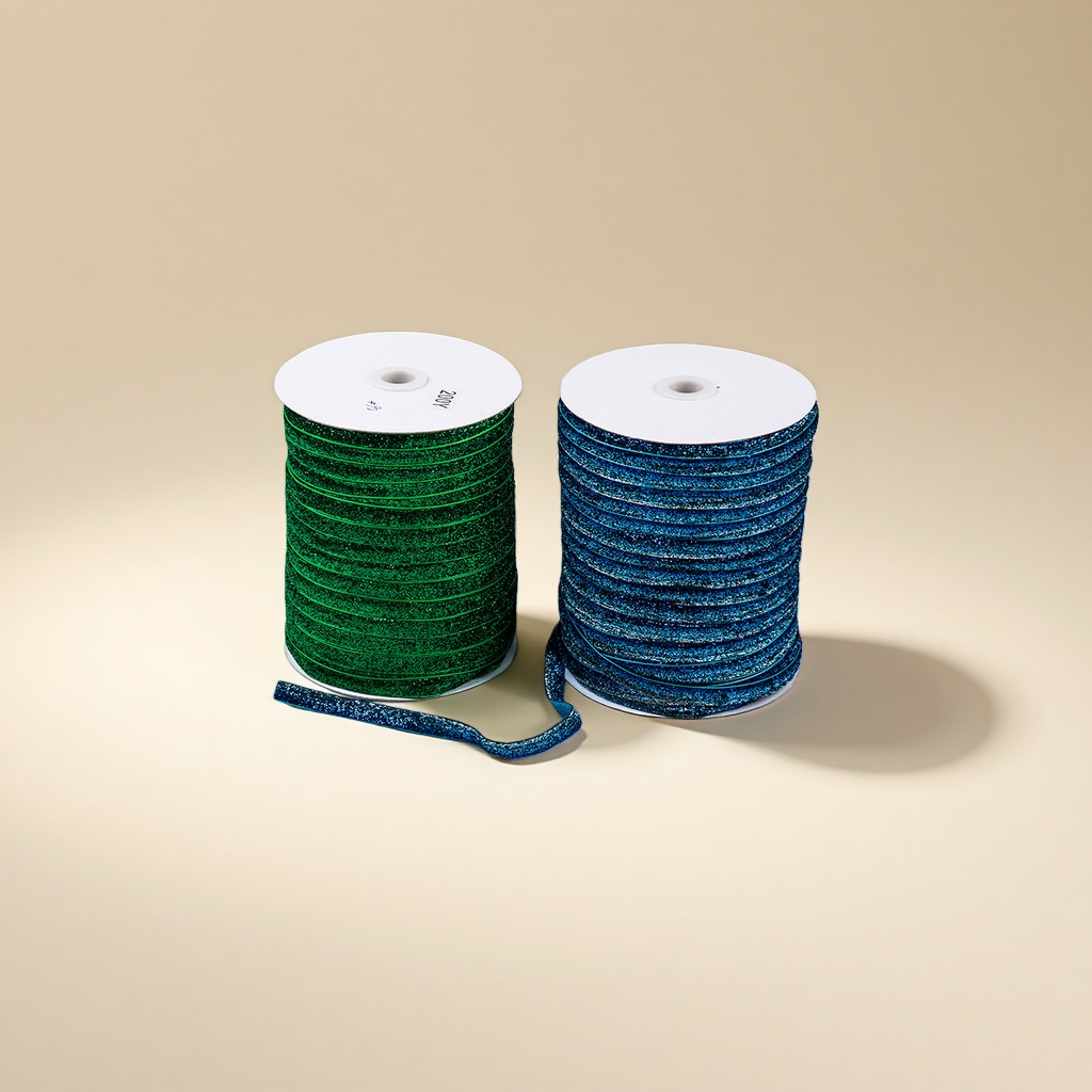 Colored scallion velvet woven tape, black silk velvet woven tape, shoe and hat accessory woven tape, 200 yards packaging Specification image