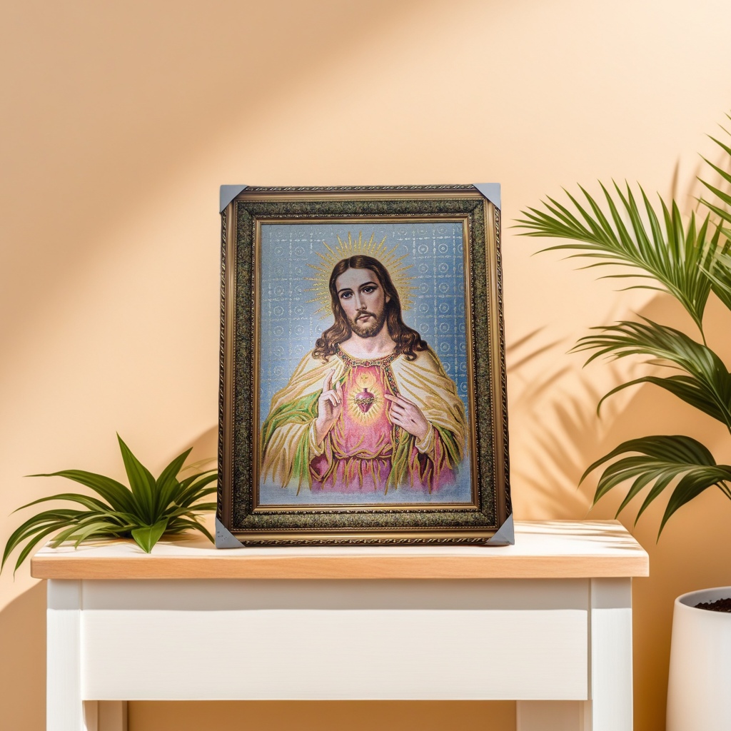 Religious decorative painting embroidery technique, gold thread cloth painting embroidery technique, gold thread details Picture