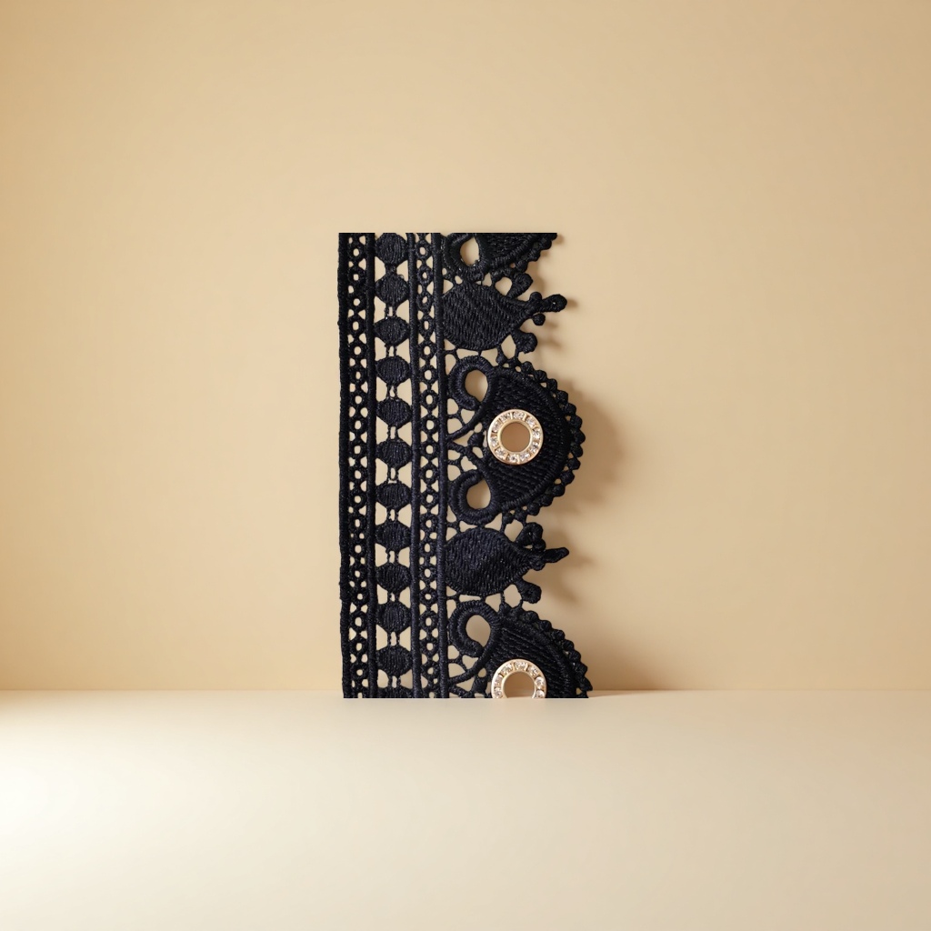 A variety of classic lace styles in monochrome black are selling well Specification image
