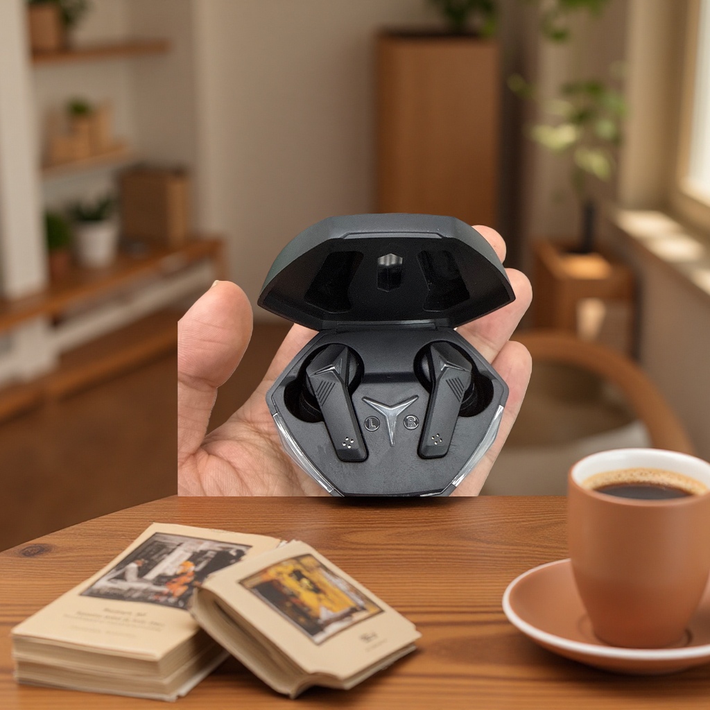 New black Bluetooth headphones with noise-cancelling, high-definition sound quality, comfortable to wear and wireless Specification image