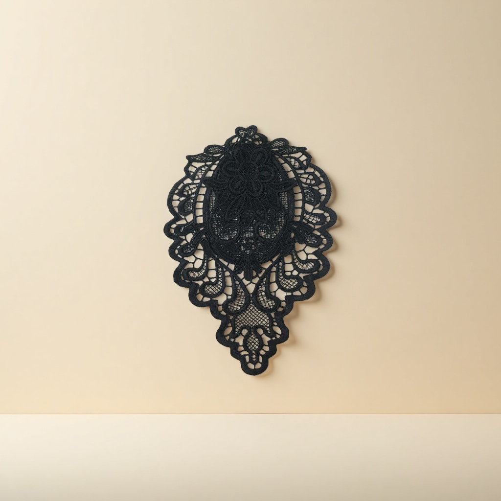 Embroidered lace, polyester lace, water-soluble lace, collar flower for clothing Application Scenario