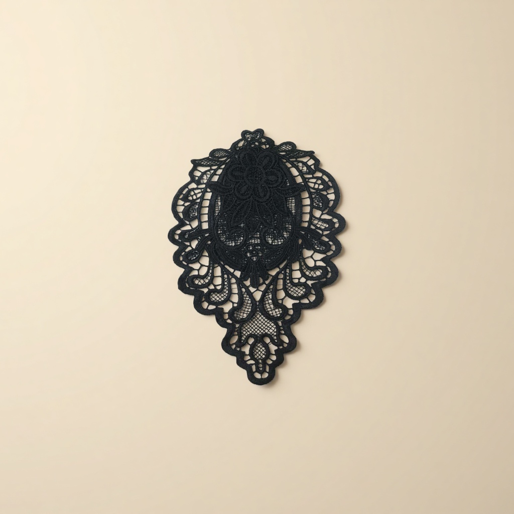 Embroidered lace, polyester lace, water-soluble lace, collar flower for clothing details Picture