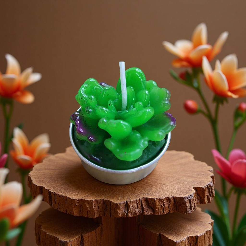 Succulent plant scented candles have a long-lasting and natural fragrance. Candles, candles, candles, scented candles Specification image