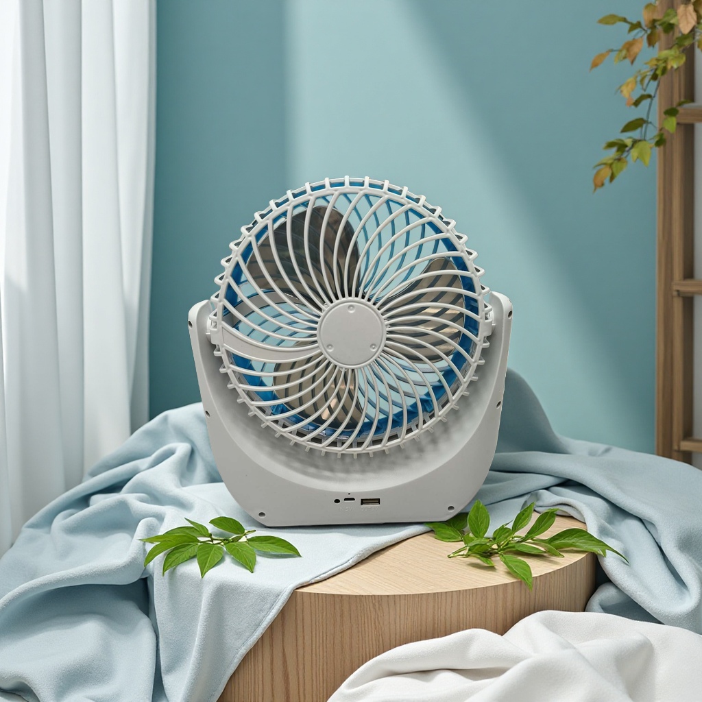 A portable and rechargeable mini fan for students to wear around their necks outdoors is a summer cooling wonder details Picture
