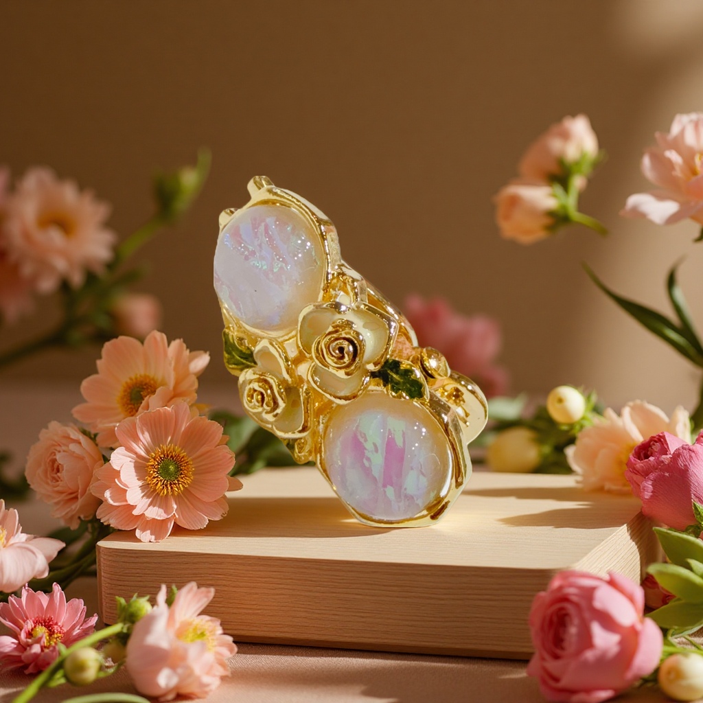 Anillo de oro rosa para mujeres moda simple regalo de uso diario Application Scenario