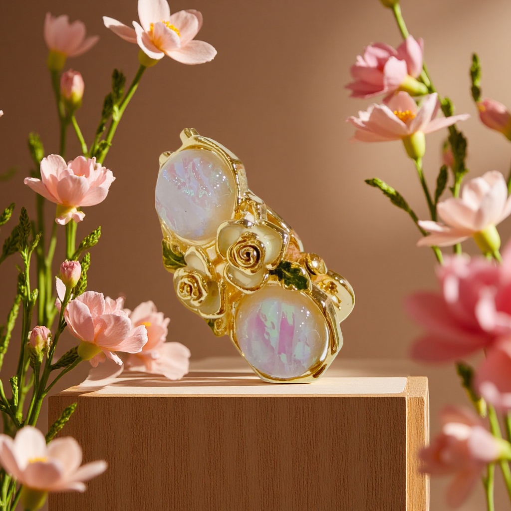 Anillo de oro rosa para mujeres moda simple regalo de uso diario Specification image