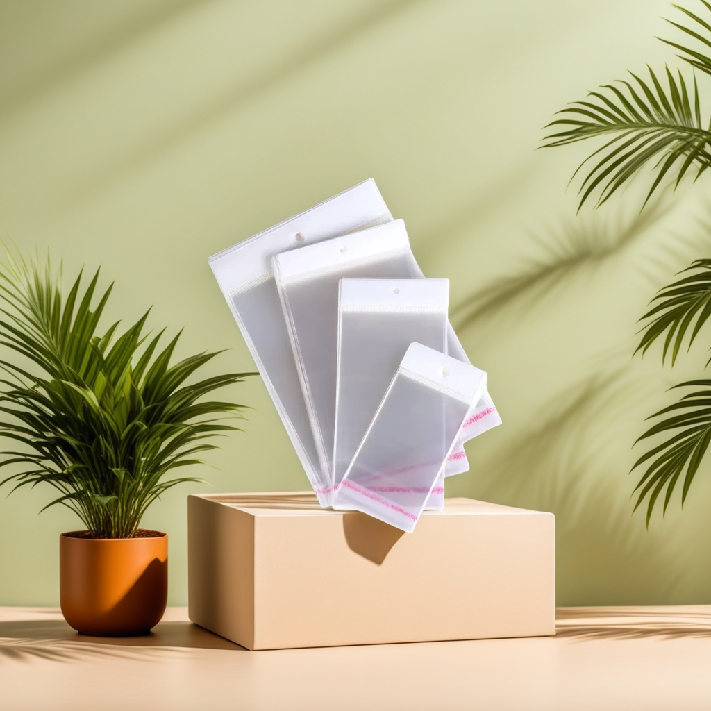 opp bag packaging, transparent plastic bag, office supplies storage bag details Picture