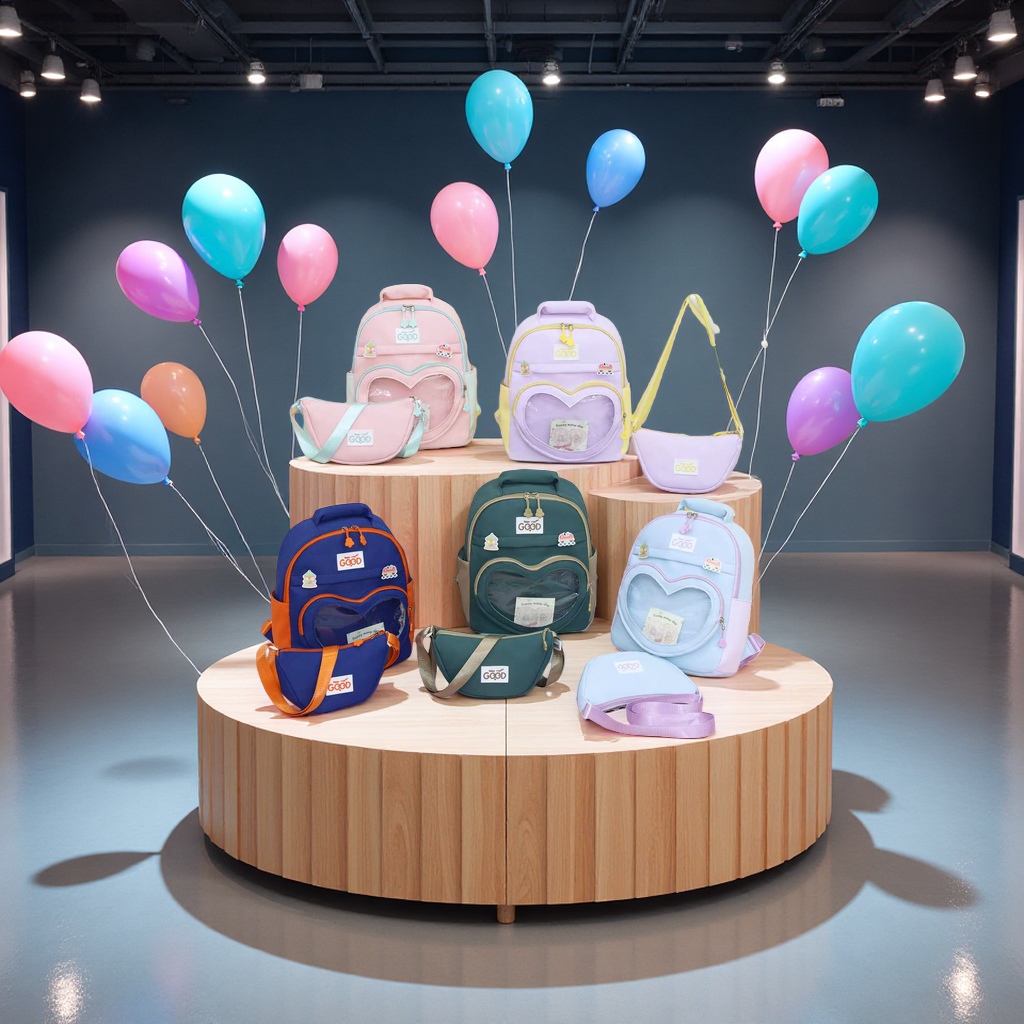 New student backpack, chest bag and waist bag set for kindergarten schoolbags Application Scenario