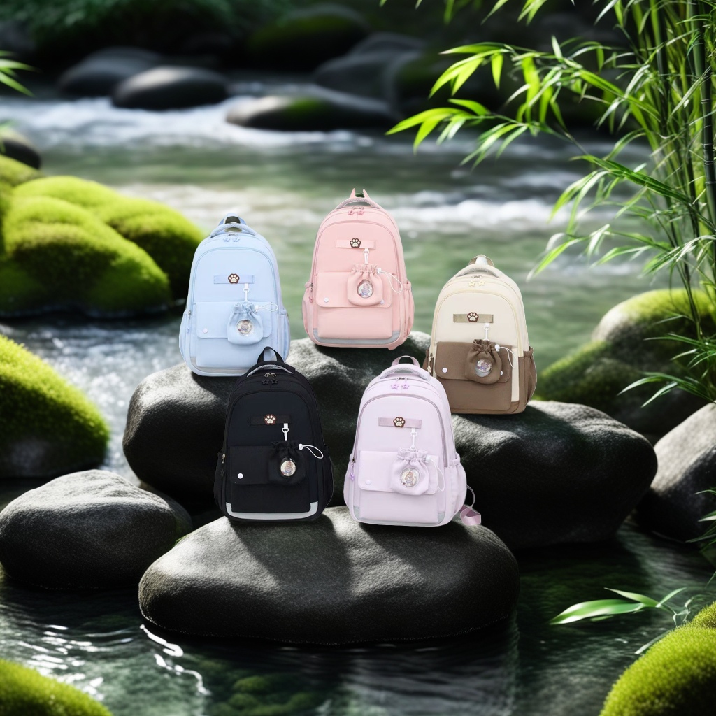 新款学生书包潮流中学大学生时尚背包