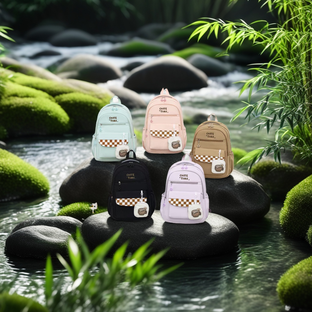 The new student schoolbag is a trendy and fashionable backpack for middle school and college students details Picture