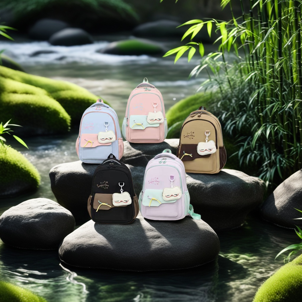 The new student schoolbag is a trendy and fashionable backpack for middle school and college students Item Picture