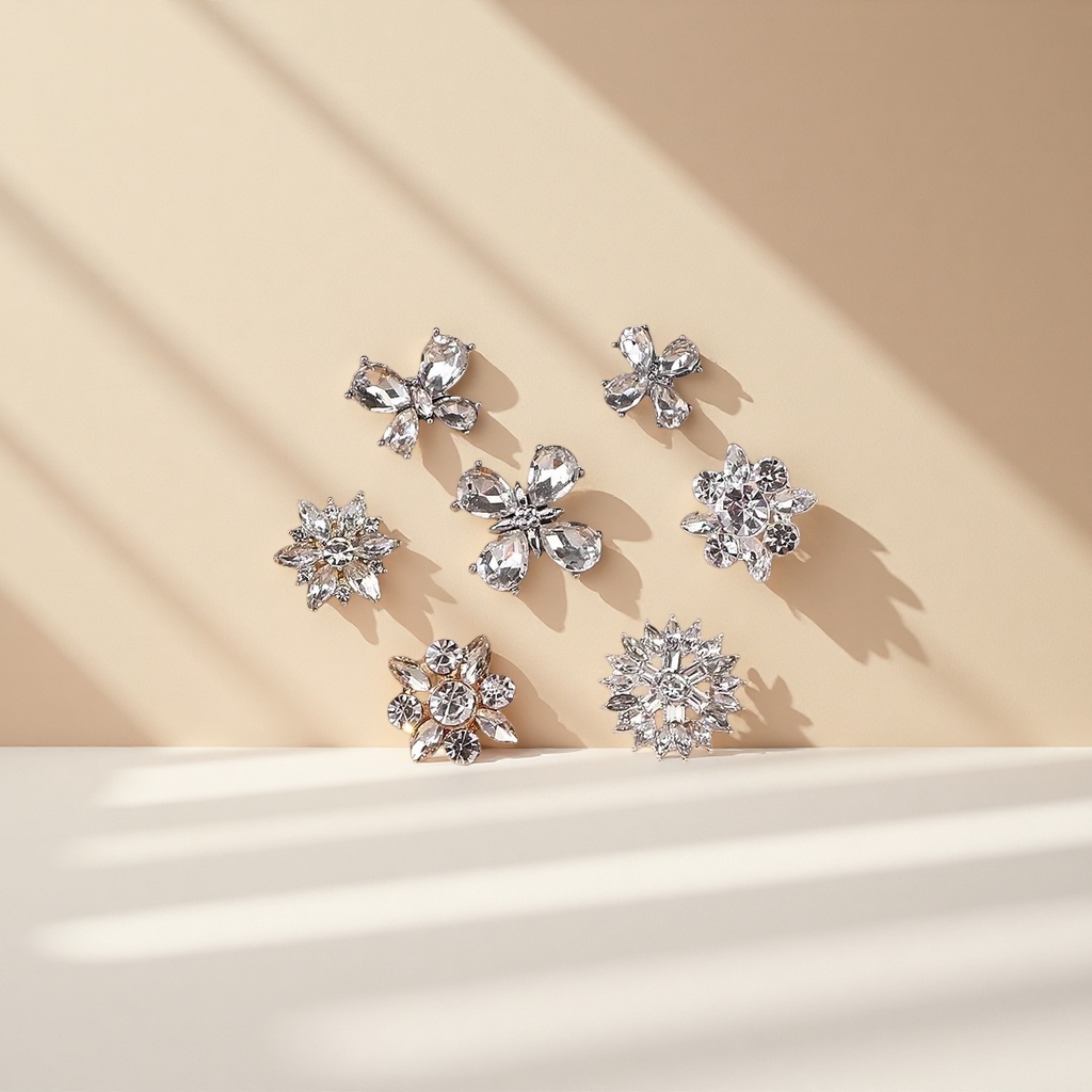 The floral glass high-end button design is simple and fashionable Application Scenario