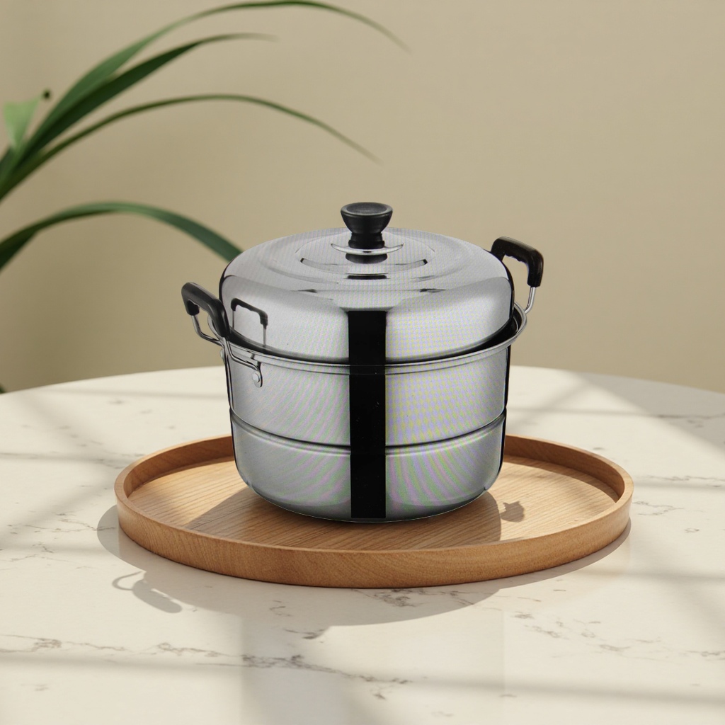 Le's stainless steel jacketed steamer 316L soup pot steamer details Picture