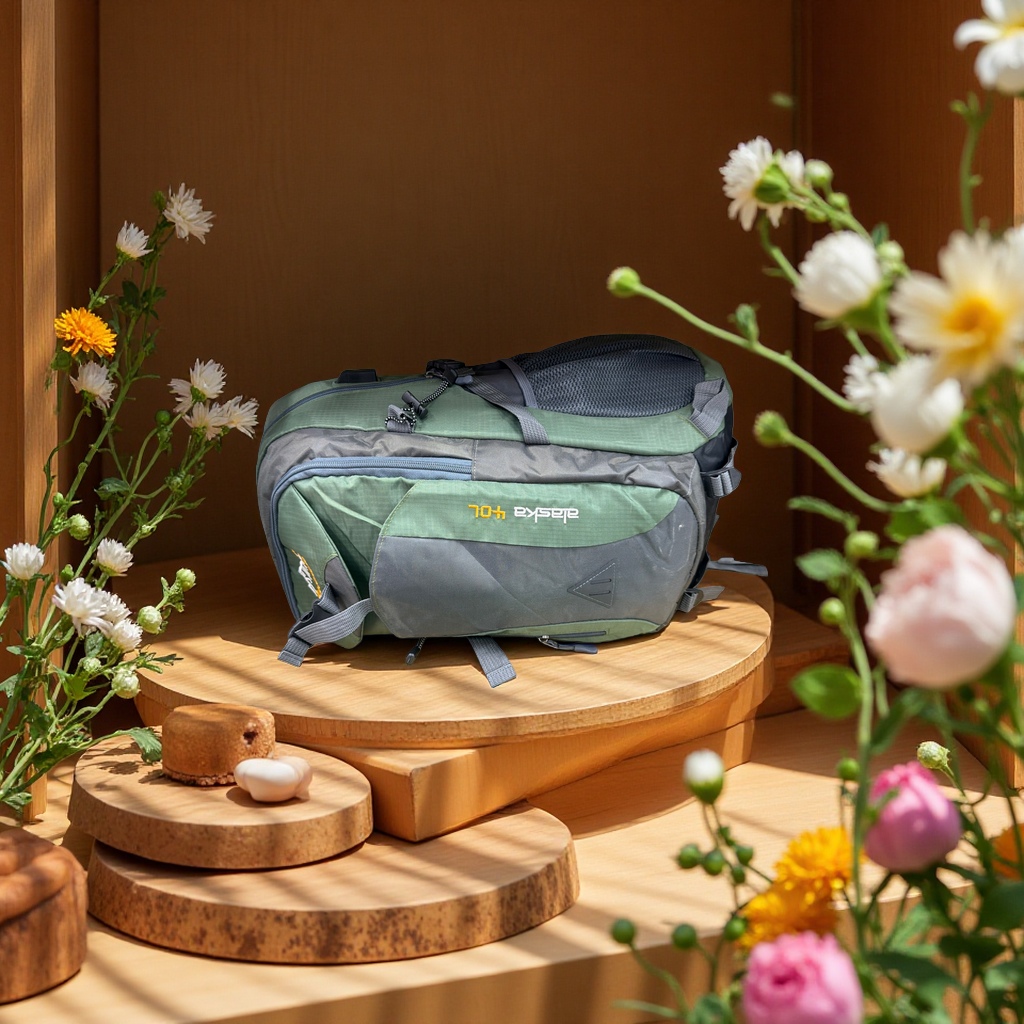 This backpack is a large-capacity casual canvas bag for student commuting, waterproof and water-repellent details Picture
