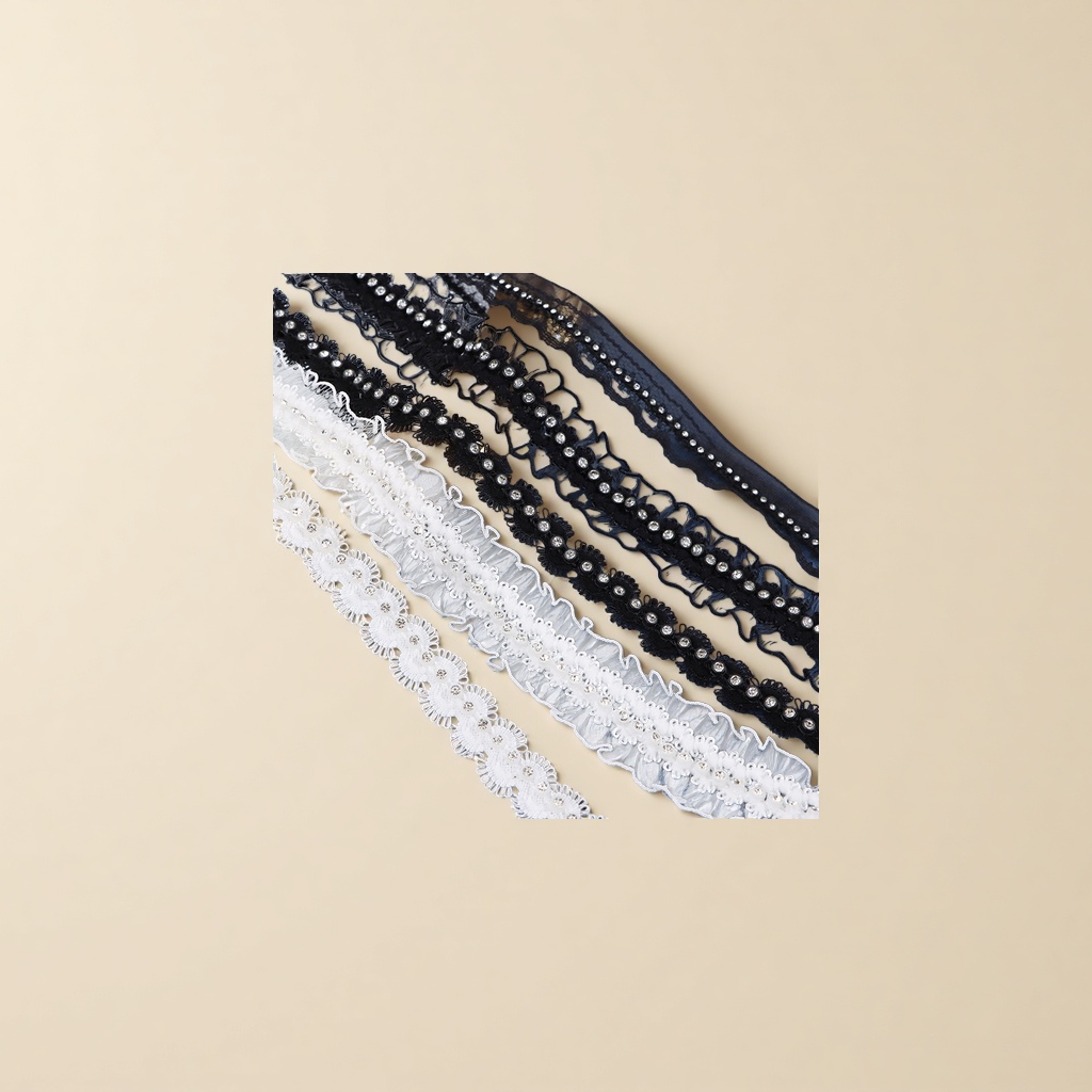 Water-soluble lace clothing and wedding accessories: polyester-polyester knitted lace, white elastic lace Application Scenario