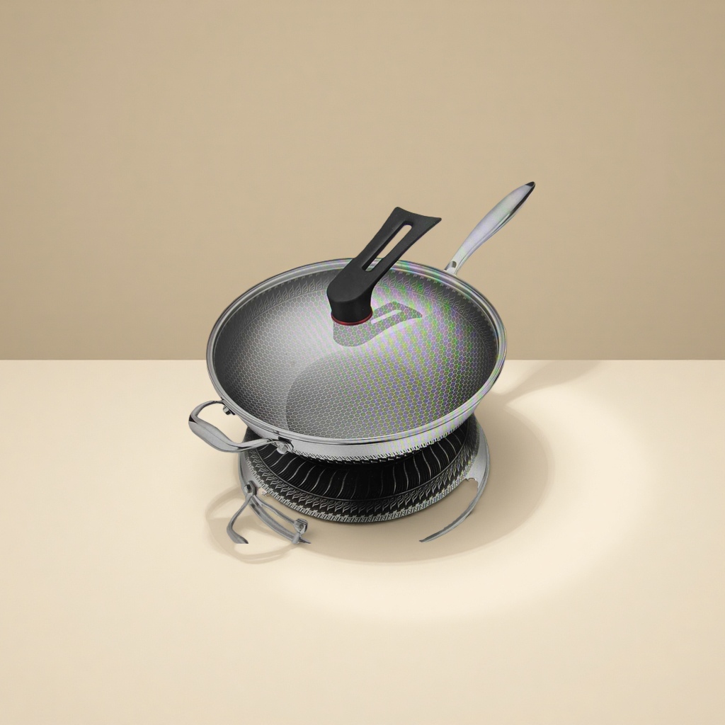 MG C enamel pot multi-piece set, stainless steel pot 3-piece set, carefully selected materials, durable and rust-resistant Specification image