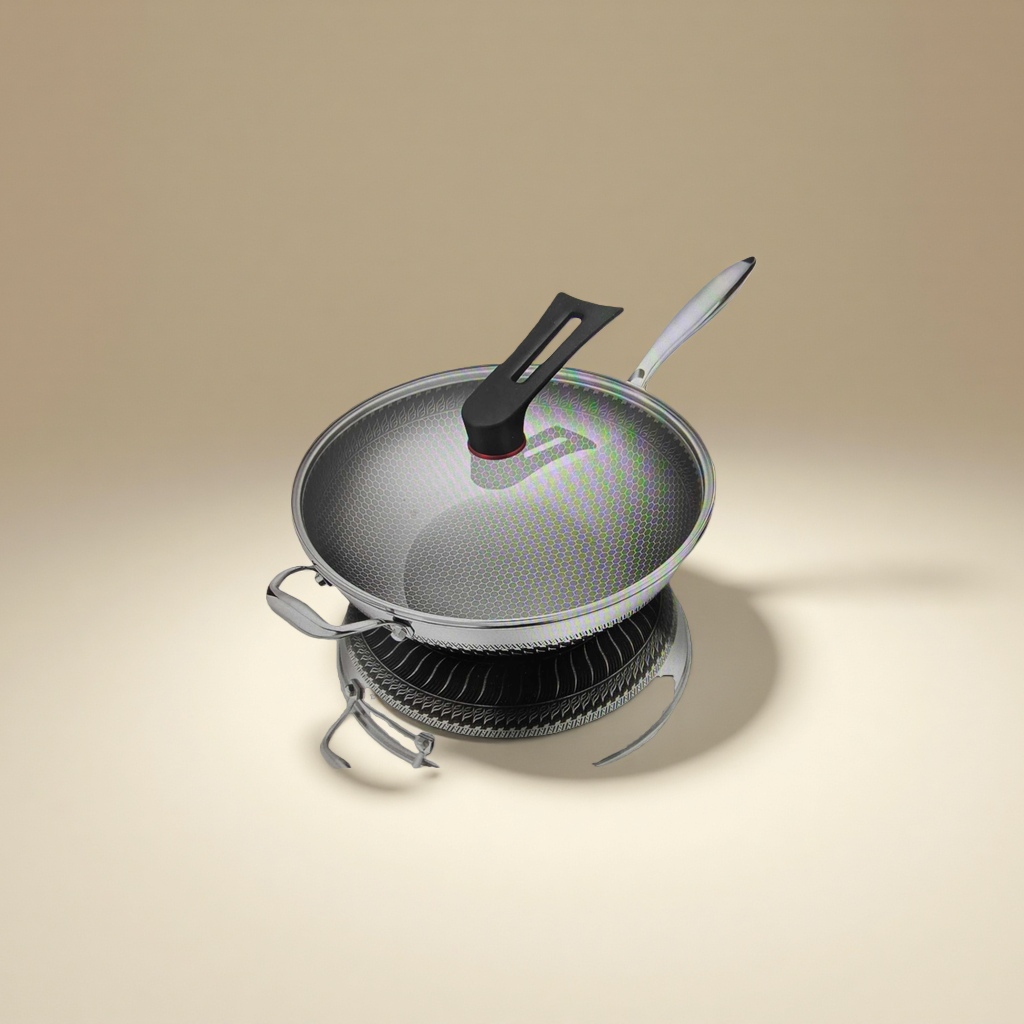 MG C enamel pot multi-piece set, stainless steel pot 3-piece set, carefully selected materials, durable and rust-resistant