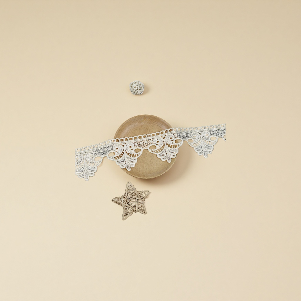 Cotton thread lace lace clothing accessories with hollowed-out white cotton thread lace accessories Application Scenario