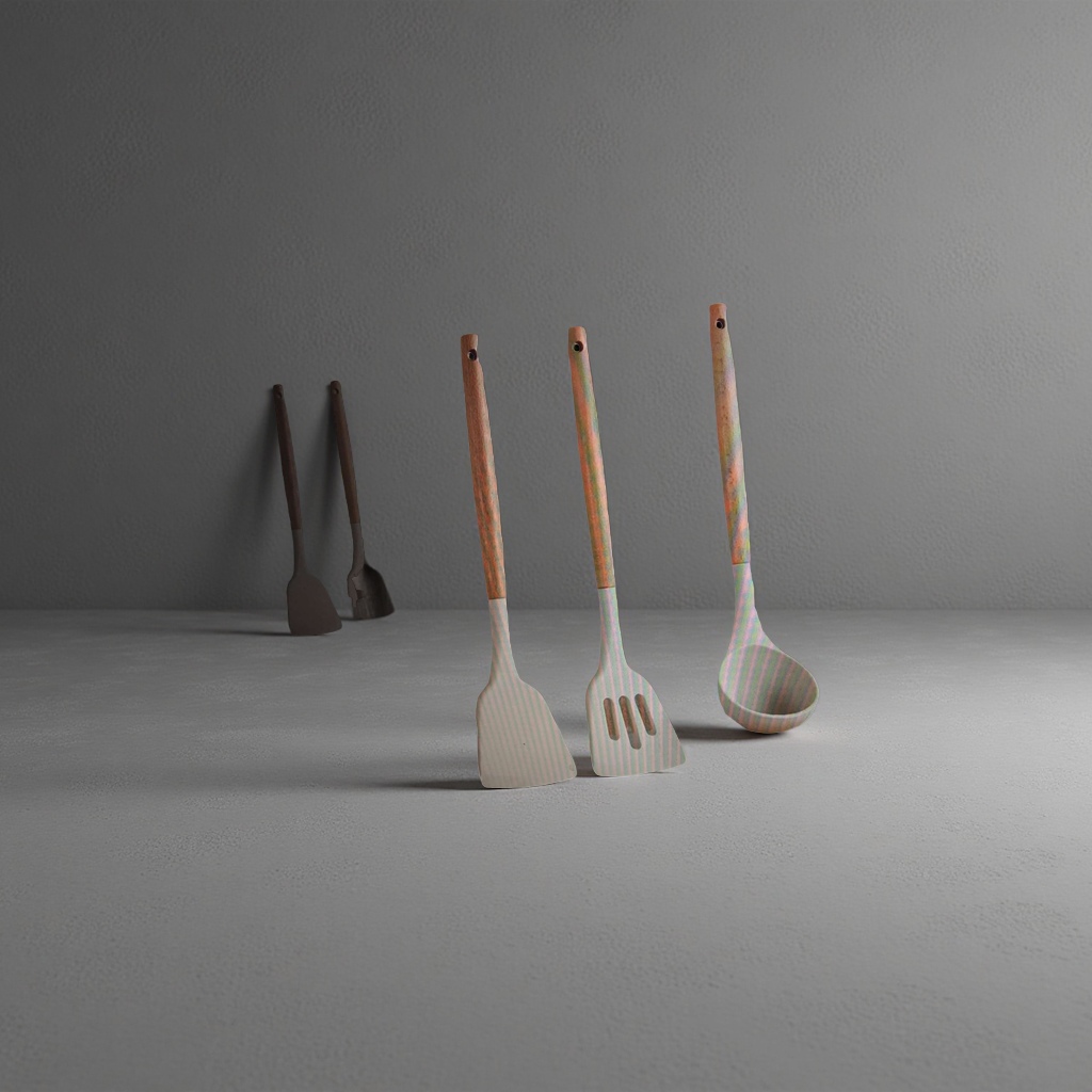 Stainless steel pot spatula set, kitchenware, stainless steel ice spatula details Picture