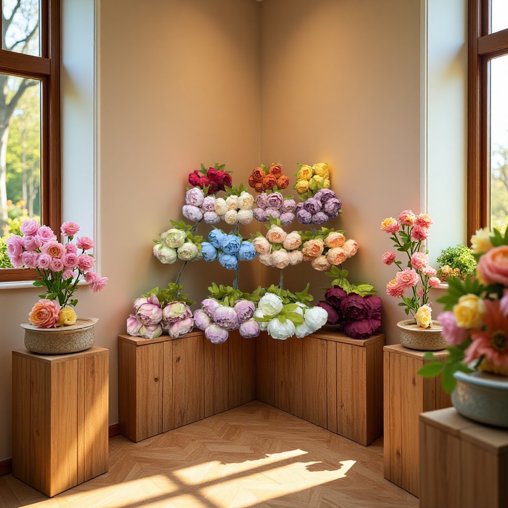 Artificial flower handicrafts, decorative flowers, artificial flowers, 7-head bunches of grand peonies of wealth and honor Application Scenario