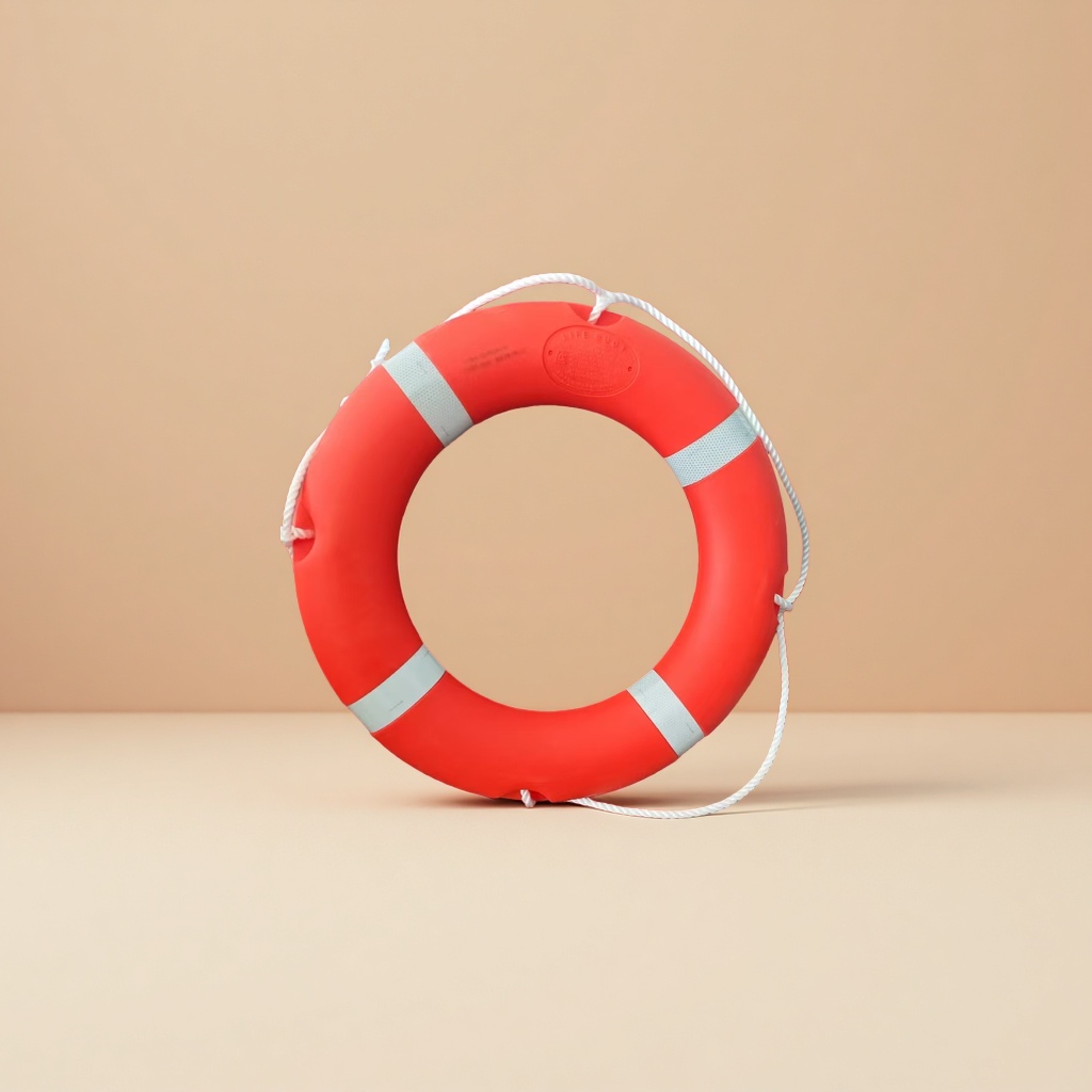 Solid thickened plastic lifebuoy for flood control, adult non-inflatable lifebuoy