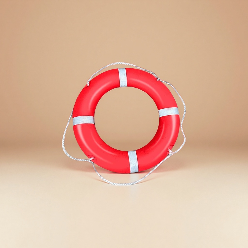 Solid thickened plastic lifebuoy for flood control, adult non-inflatable lifebuoy detail image 1