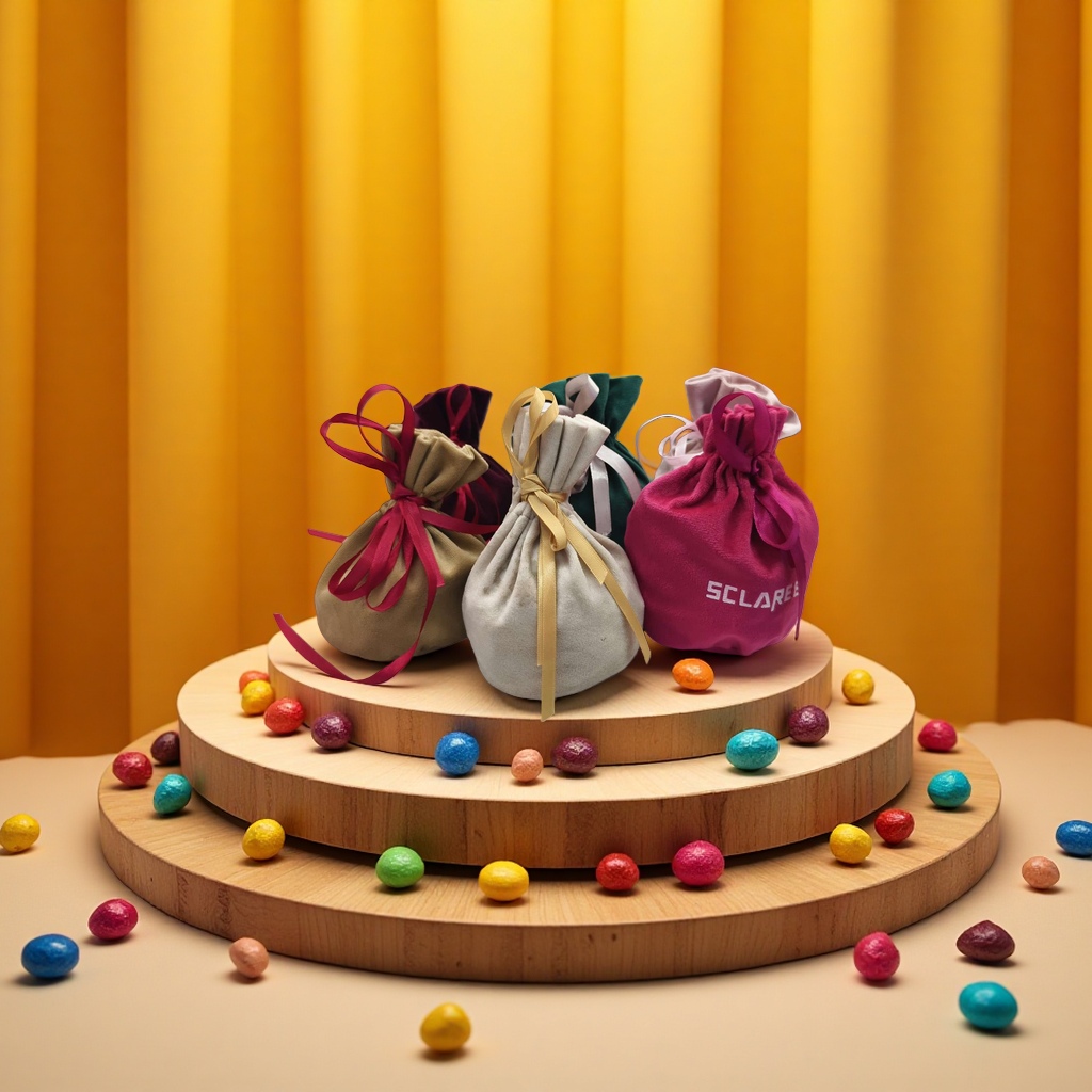 银狐绒面料圆形束口布袋痛包束口袋涤纶180g