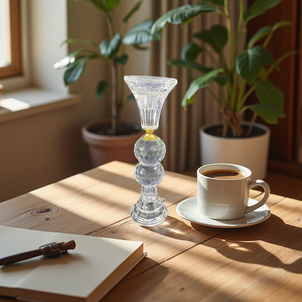 Crystal candlesticks are simple and fashionable home decoration items, as well as candlestick decorations for living rooms and bedrooms