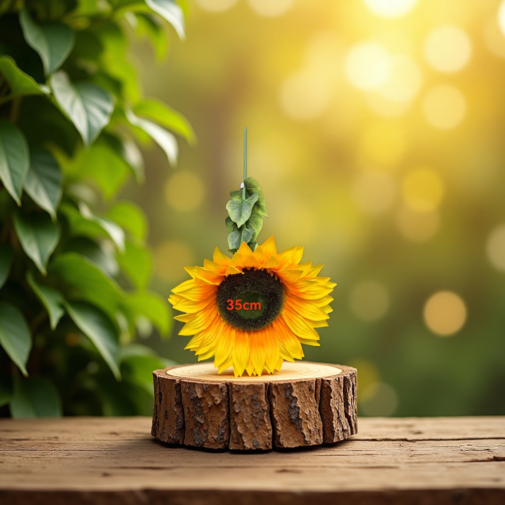 Artificial flower handicrafts, decorative flowers, artificial flowers, artificial flowers, single extra-large tube sunflower, 35cm Application Scenario
