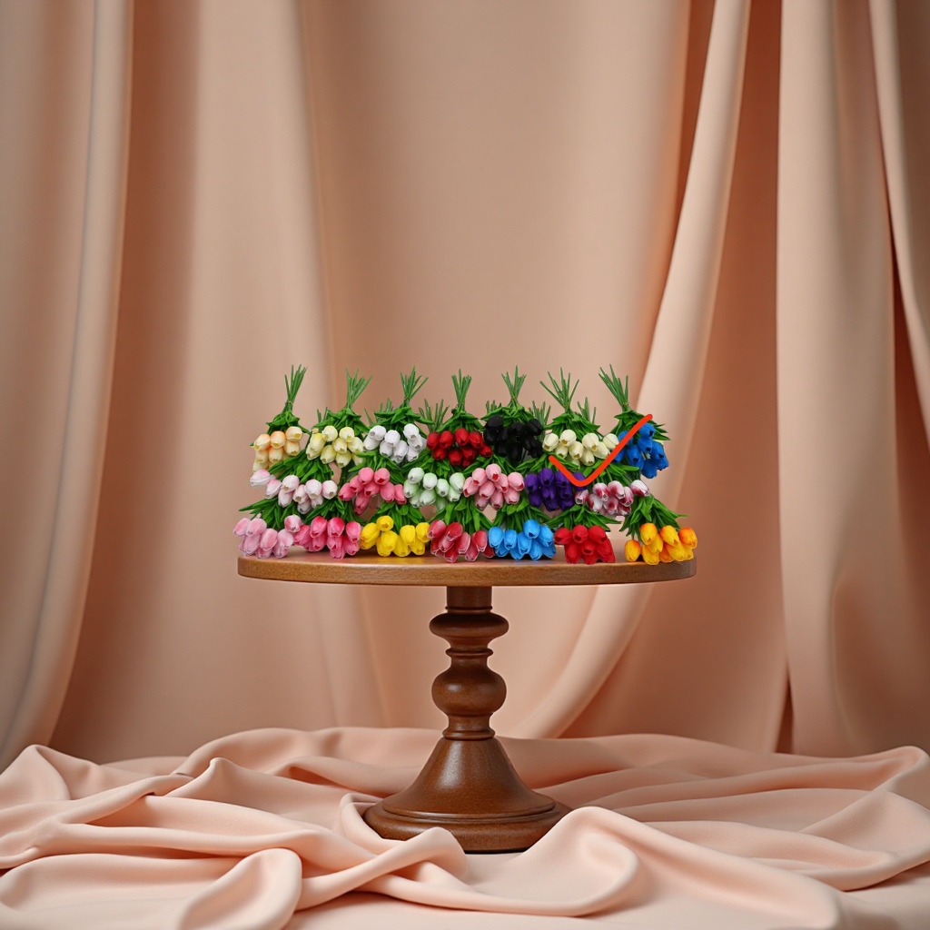 Artificial petal handicrafts, decorative flowers, artificial flowers, single PU tulips, colors can be customized Application Scenario