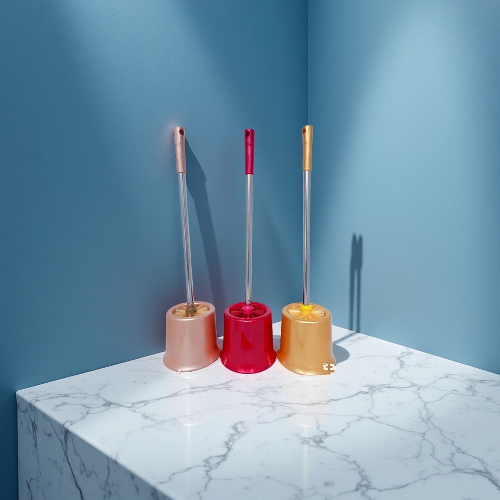 Wholesale of plastic toilet brushes in mixed colors for foreign trade Specification image