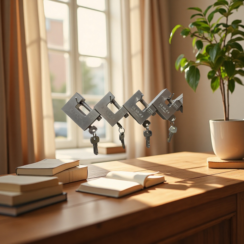 Thick giant lock double-row hole key Specification image