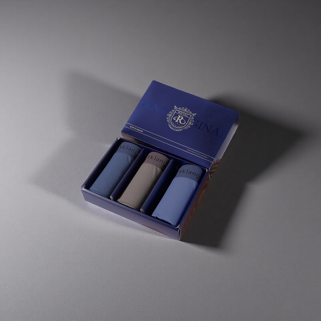 第1酷男士礼盒三条装无痕平角内裤细节图