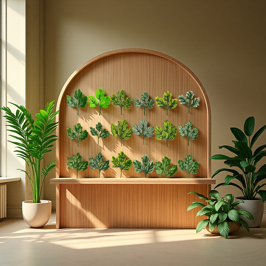 Artificial tree cultural horticulture artificial branches, leaves, branches, green branches, three-pronged mango branches Application Scenario