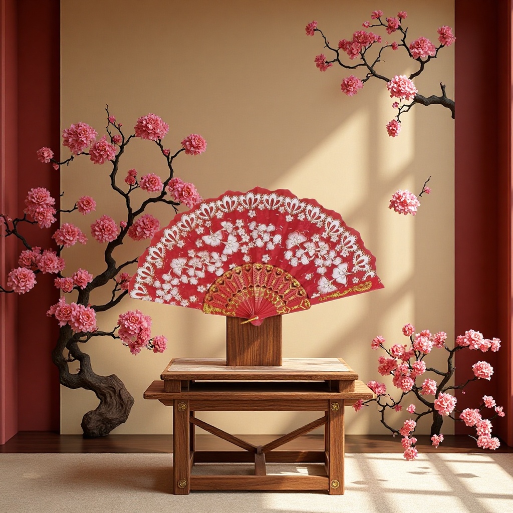 扇子女夏季中国风折叠扇子刺绣塑料扇子095122906
