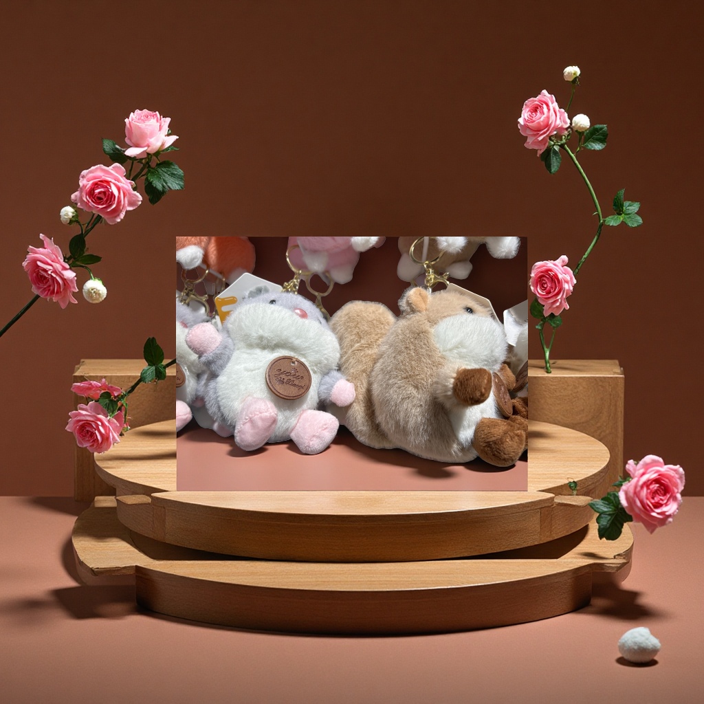 松鼠毛绒玩具可爱软萌抱枕 plush 休闲家居装饰