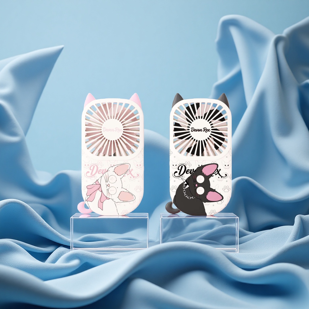 German Cat Ultra-thin Handheld fan Application Scenario