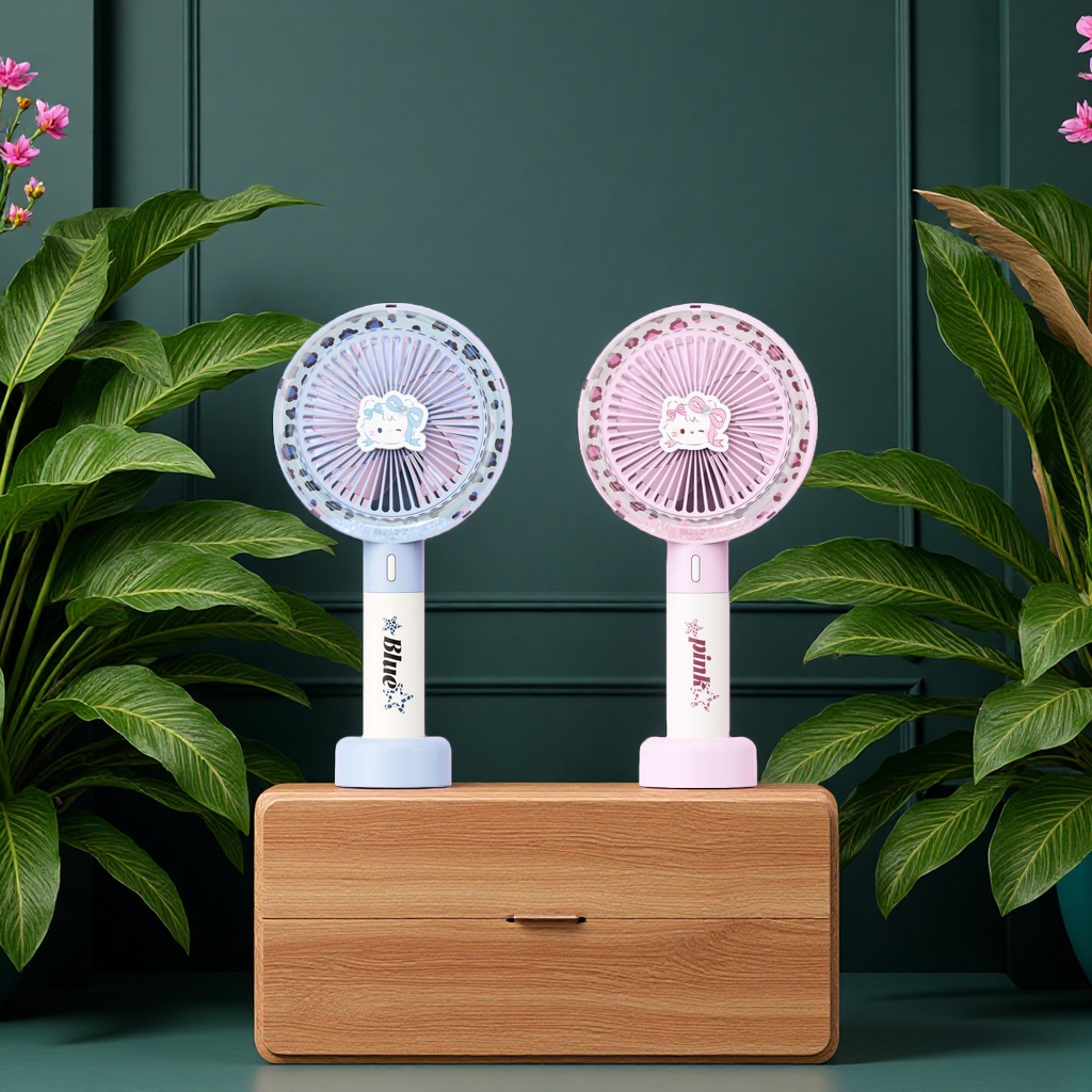 Mia Cat leopard print handheld fan details Picture