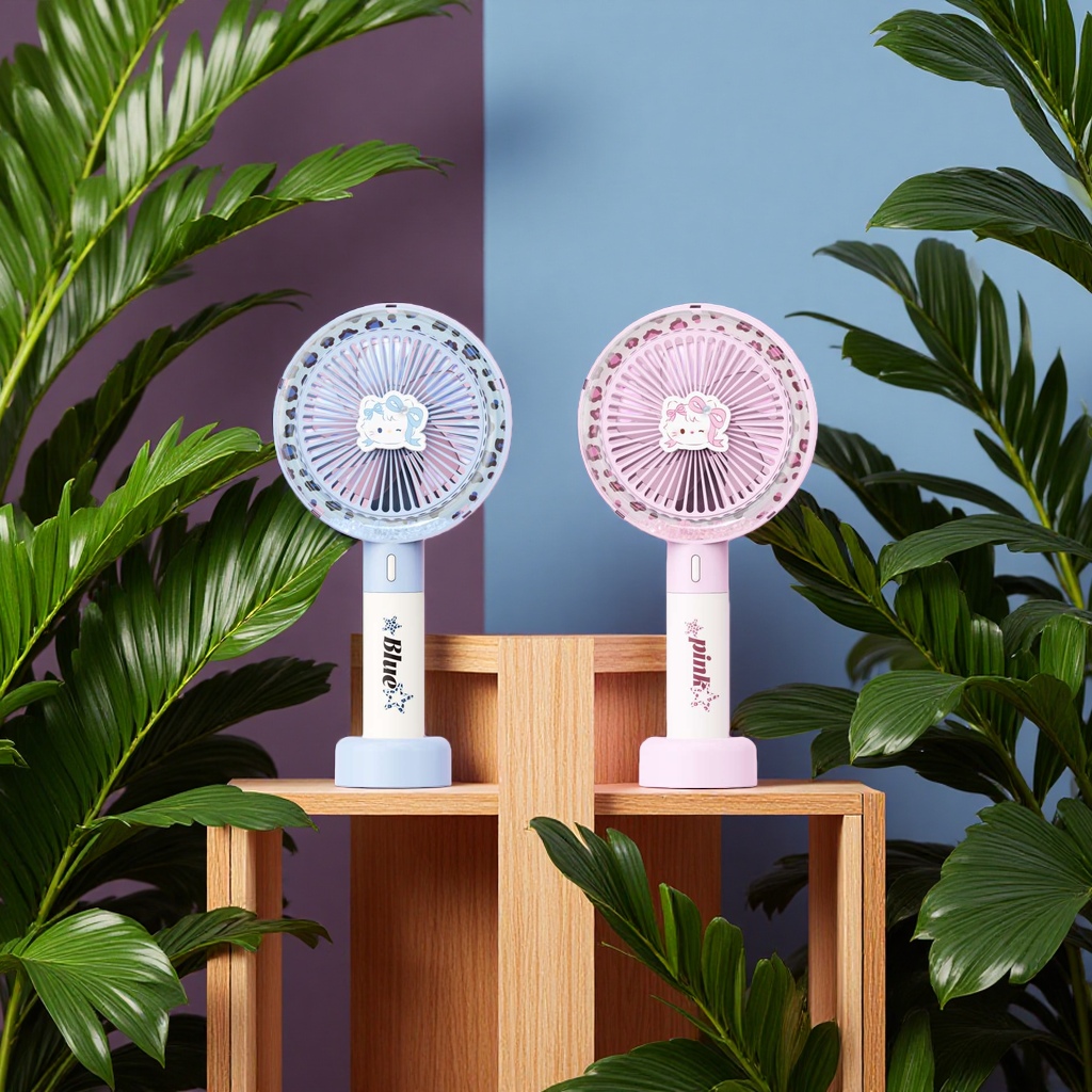 Mia Cat leopard print handheld fan Specification image