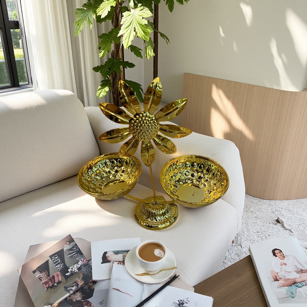 铁制工艺品金属电镀置物架日常用品收纳架细节图