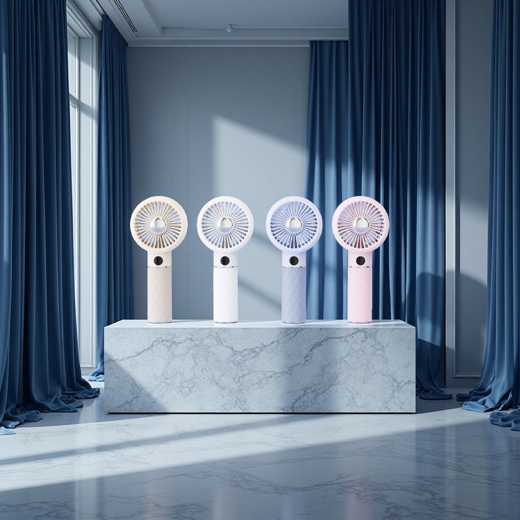 Light luxury high-speed digital display fan, handheld small fan, portable electric fan, mini silent, cool, essential for a refreshing summer Application Scenario