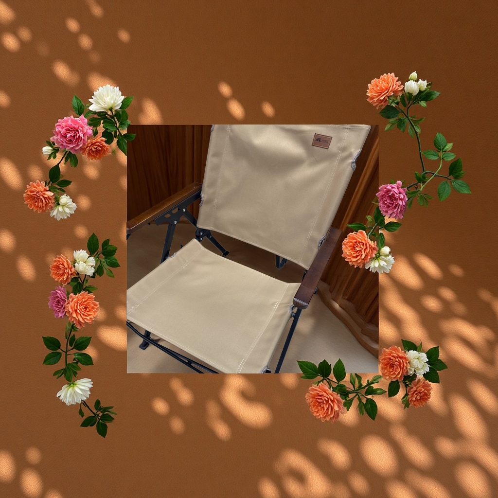 The outdoor folding chair is lightweight, portable, adjustable, and has a sturdy and durable load-bearing capacity. It is an outdoor equipment