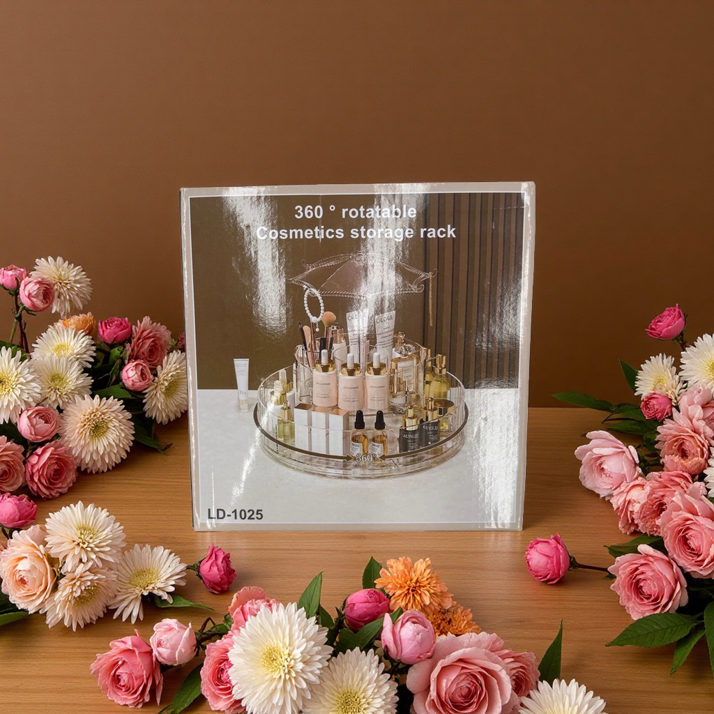 Cosmetic storage box, multi-layer partition, waterproof and dustproof, cosmetic bag, organizing box, covered storage box Specification image