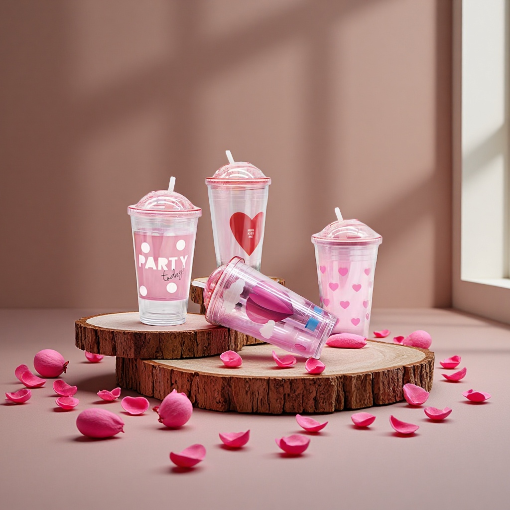 Children's water cup, summer portable insulated cup, plastic cup 180ml, leak-proof design, large capacity Specification image