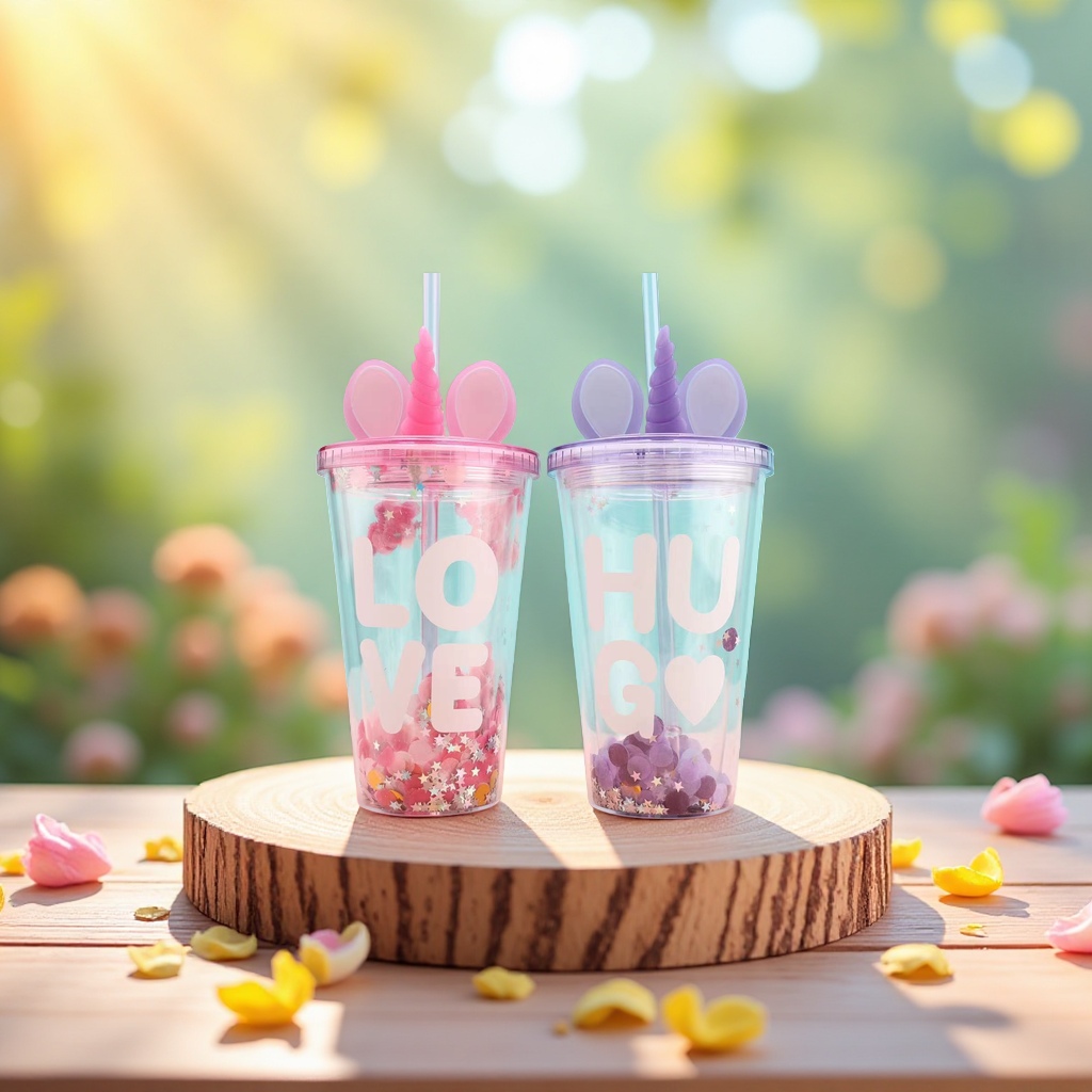 Children's water cup, summer portable insulated cup, plastic cup 180ml, leak-proof design Specification image