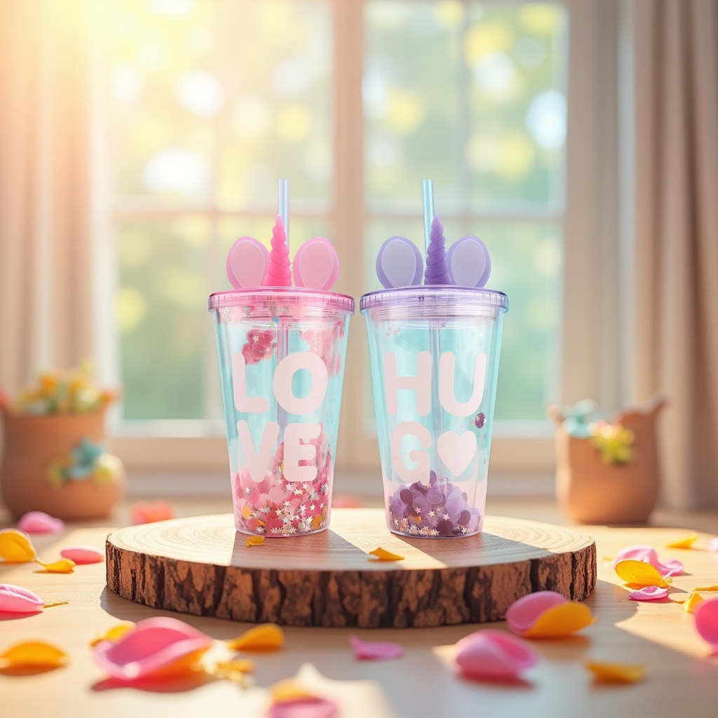 Children's water cup, summer portable insulated cup, plastic cup 180ml, leak-proof design Application Scenario