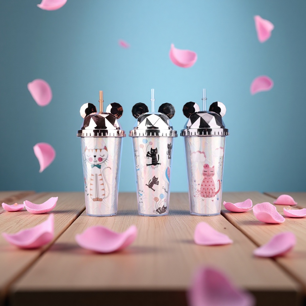 Children's summer portable insulated cup 180ml plastic cup leak-proof lightweight cup Specification image