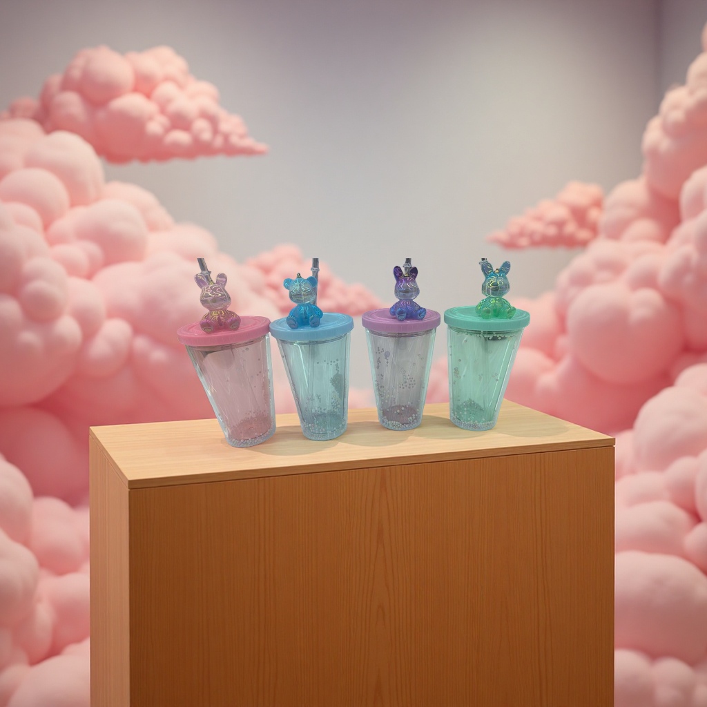 Children's water cup, summer portable insulated cup, plastic cup 180ml, leak-proof design, fresh and cute Application Scenario