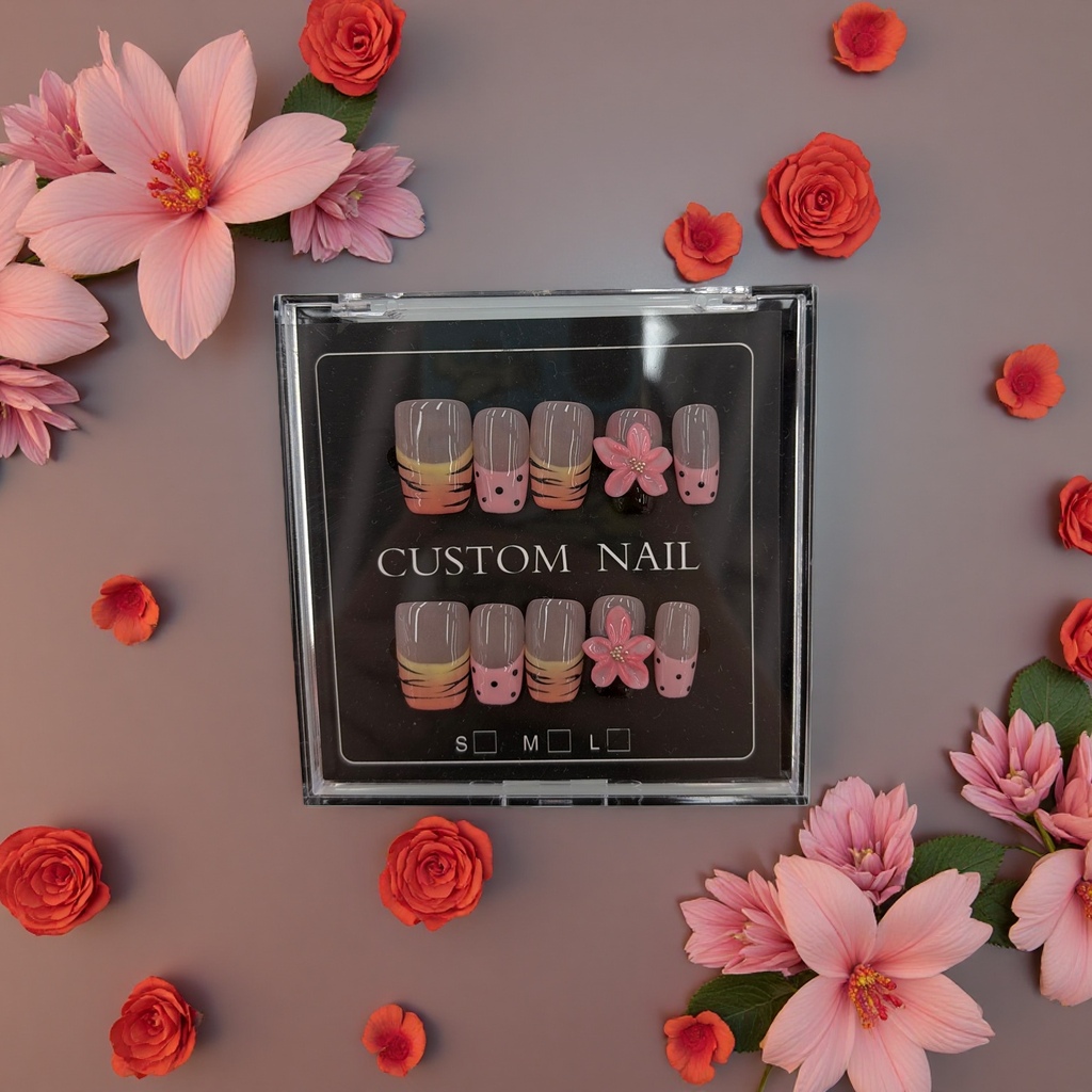 Korean-style nail patches, removable nail pads and fashionable nail polish gel set Specification image